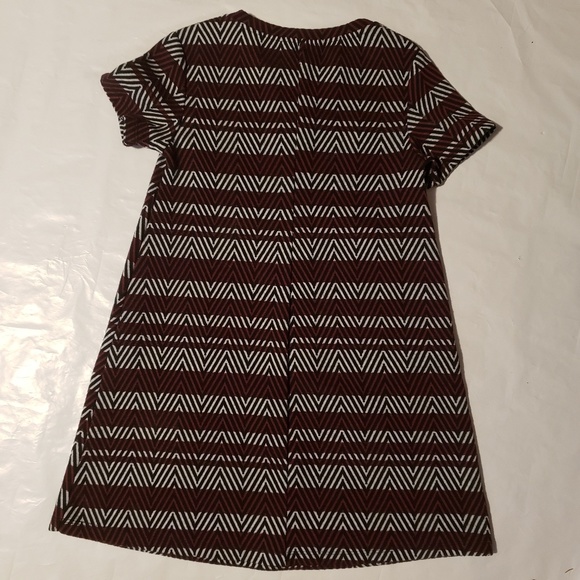 Zara Chevron Patterned Short Sleeve Tent Dress - Picture 2 of 8